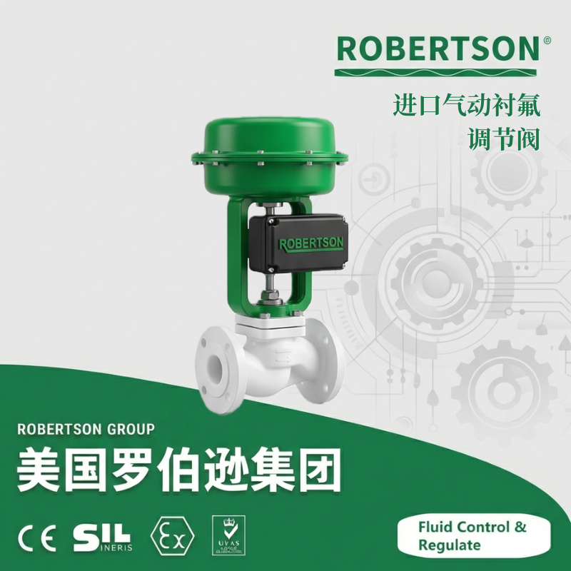 进口气动衬氟调节阀-美国罗伯逊ROBERTSON