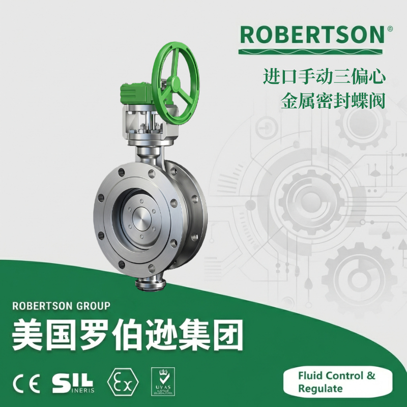 进口手动三偏心金属密封蝶阀-美国罗伯逊ROBERTSON