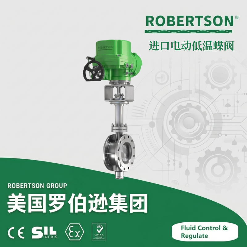 进口电动低温蝶阀-美国罗伯逊ROBERTSON