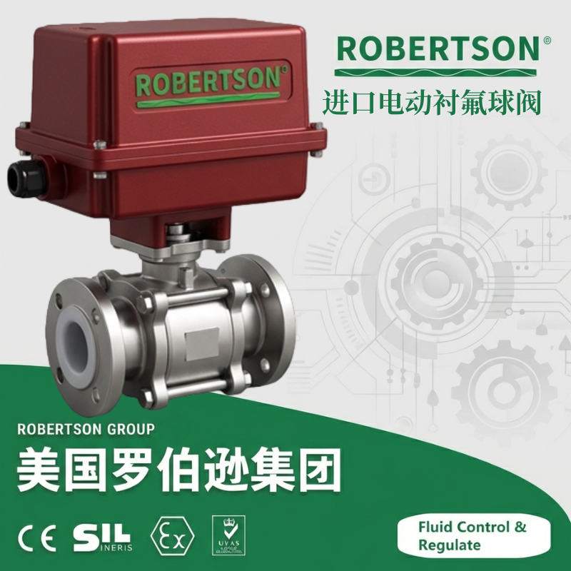 进口电动衬氟球阀-美国罗伯逊ROBERTSON