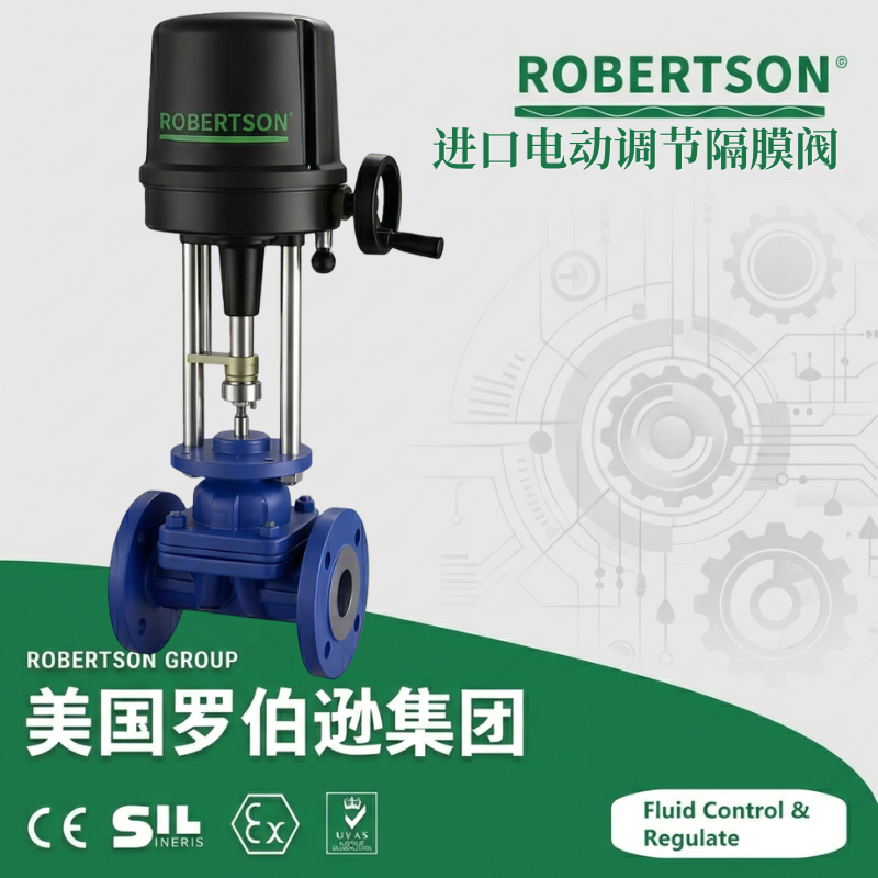进口电动调节隔膜阀-美国罗伯逊ROBERTSON