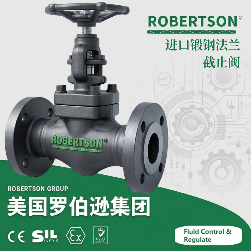 进口锻钢法兰截止阀-美国罗伯逊ROBERTSON