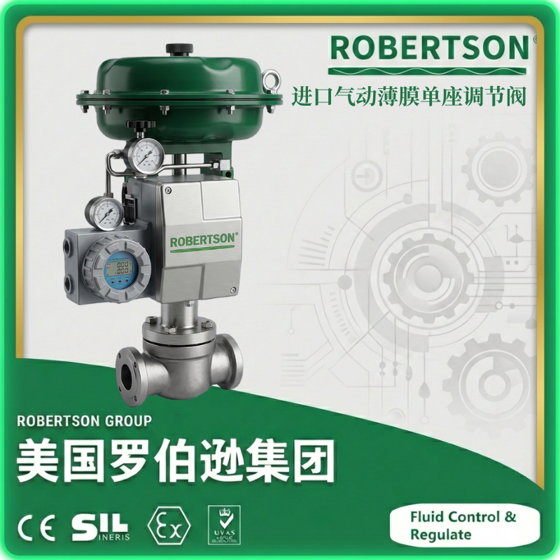 进口气动薄膜单座调节阀-美国罗伯逊ROBERTSON