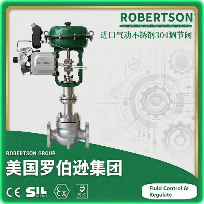 进口气动不锈钢304调节阀-美国罗伯逊ROBERTSON