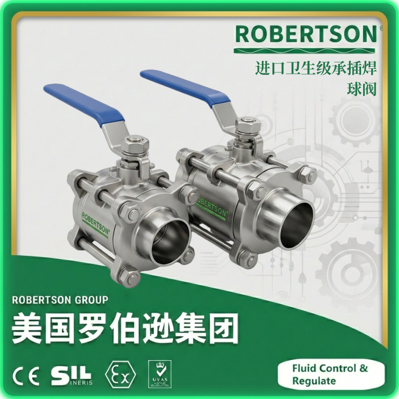 进口卫生级承插焊球阀-美国罗伯逊ROBERTSON