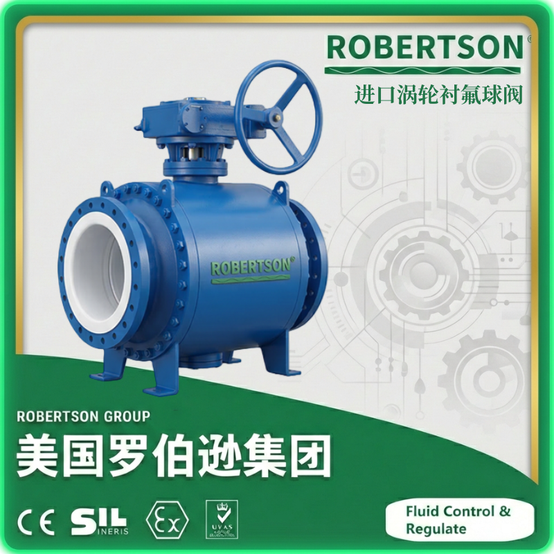 进口涡轮衬氟球阀-美国罗伯逊ROBERTSON