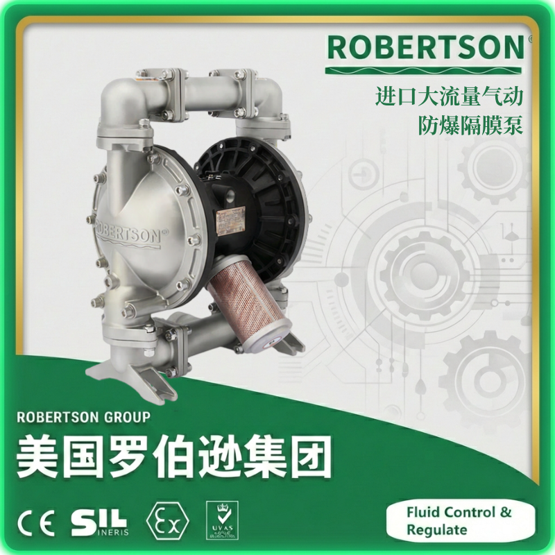 进口大流量气动防爆隔膜泵-美国罗伯逊ROBERTSON