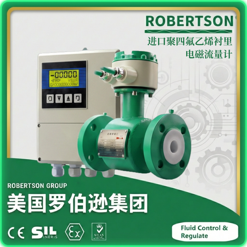 进口聚四氟乙烯衬里电磁流量计-美国罗伯逊ROBERTSON