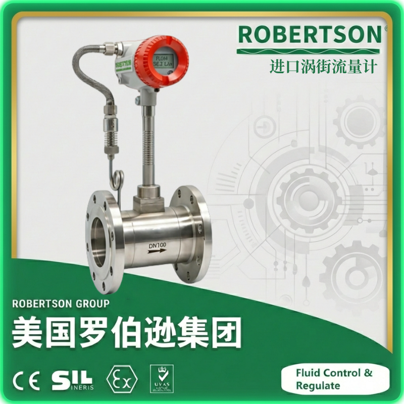 用水监测用不锈钢测量管体进口涡街流量计-美国罗伯逊ROBERTSON