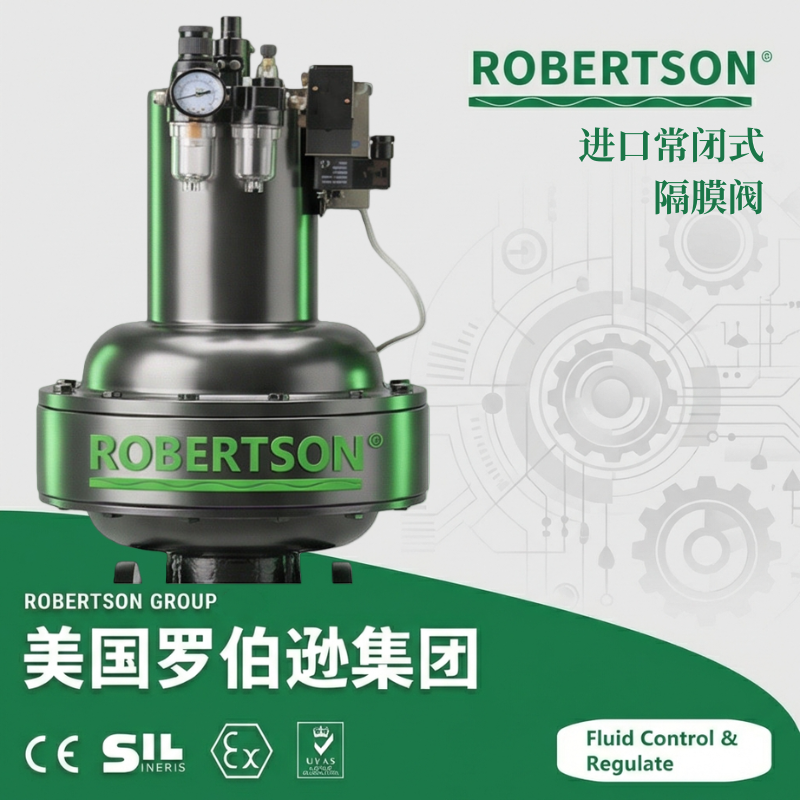 进口常闭式隔膜阀-美国罗伯逊ROBERTSON