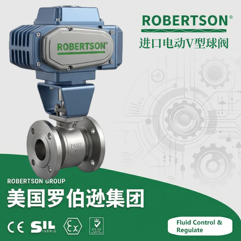 进口电动V型球阀-美国罗伯逊ROBERTSON