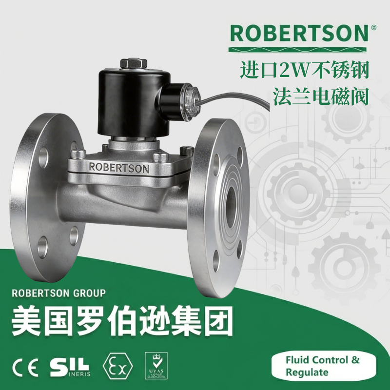 进口2W不锈钢法兰系列电磁阀-美国罗伯逊ROBERTSON